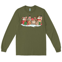 Army Green christmas cookie coffe cups Long Sleeve Tee - MaliasSmallBusiness
