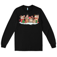 Black christmas cookie coffe cups Long Sleeve Tee - MaliasSmallBusiness