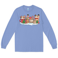 Colony Blue christmas cookie coffe cups Long Sleeve Tee - MaliasSmallBusiness