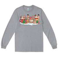 Heather Grey christmas cookie coffe cups Long Sleeve Tee - MaliasSmallBusiness