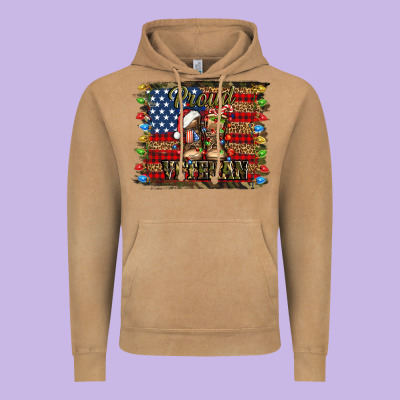 Proud Veteran Christmas Army Vintage Hoodie Designed By Jasminsmagicworld