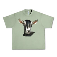 Oil Green alpine goat head Urban Heavy Tee - LillyAllenDesigns