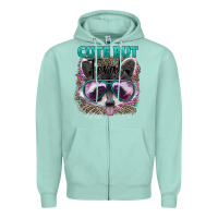 Seafoam cute but feral Zipper Hoodie - Artiststas