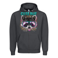 Smoke cute but feral Zipper Hoodie - Artiststas