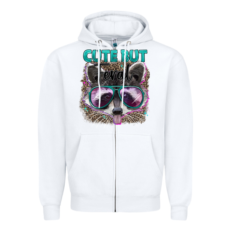 Cute But Feral Zipper Hoodie by Artiststas | Teevron