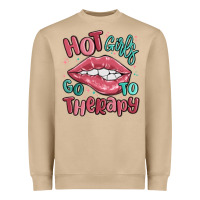 Mushroom hot girls go to therapy Heavyweight Sweatshirt - MaliasSmallBusiness