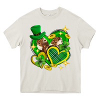Cream St. Patrick's Day lucky heart Heavy Core Tee - Neo Western
