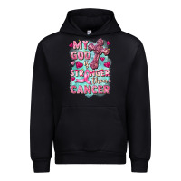 Black My God is stronger than Cancer Urban Hoodie - FaDigitalArtStudio