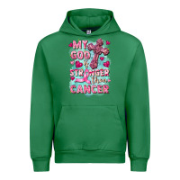Emerald My God is stronger than Cancer Urban Hoodie - FaDigitalArtStudio