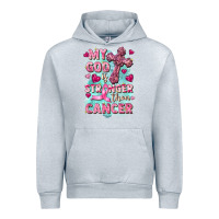 Heather Grey My God is stronger than Cancer Urban Hoodie - FaDigitalArtStudio