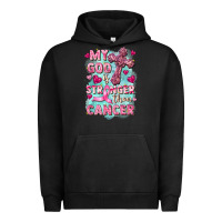 Pigment Black My God is stronger than Cancer Urban Hoodie - FaDigitalArtStudio