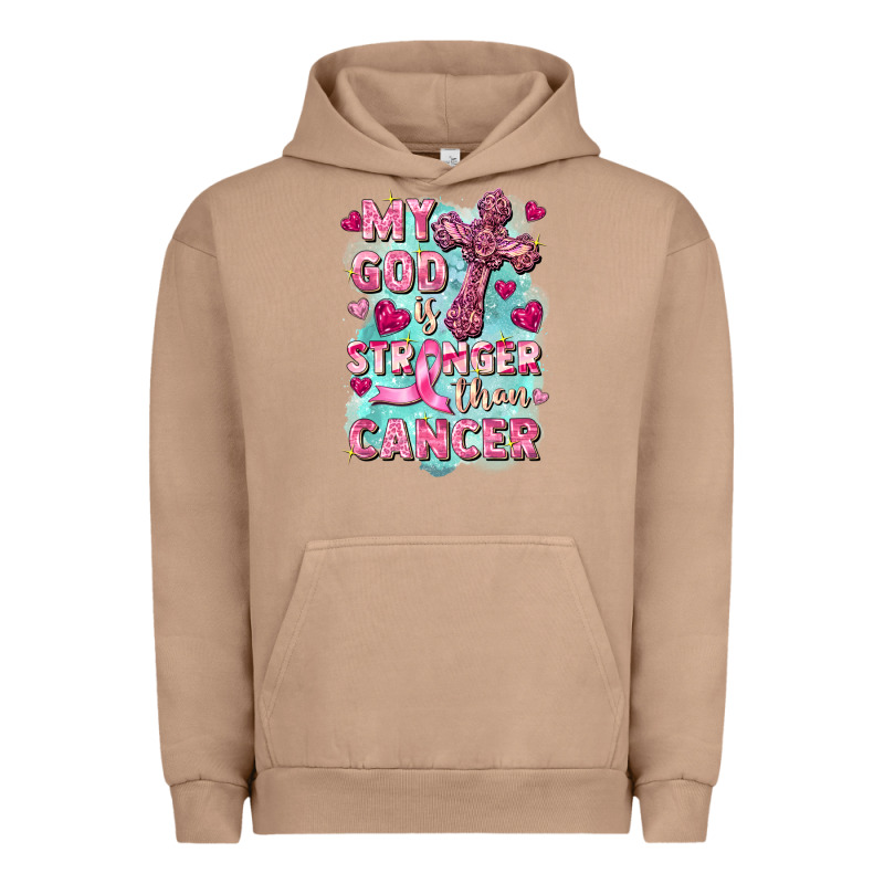 My God Is Stronger Than Cancer Urban Hoodie by FaDigitalArtStudio | Teevron