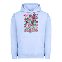 Pigment Grape Ice My God is stronger than Cancer Urban Hoodie - FaDigitalArtStudio