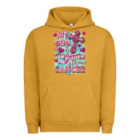 Pigment Peanut Butter My God is stronger than Cancer Urban Hoodie - FaDigitalArtStudio