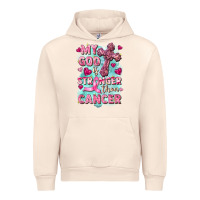 Sandshell My God is stronger than Cancer Urban Hoodie - FaDigitalArtStudio