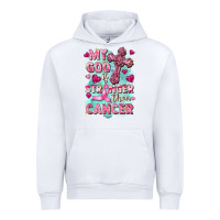White My God is stronger than Cancer Urban Hoodie - FaDigitalArtStudio