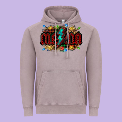 Lightning Bolt Mama Christmas Vintage Hoodie Designed By Jasminsmagicworld