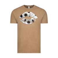 Vintage Coffee soccer lips Vintage Tee - AdoDesignShop