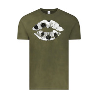 Vintage Olive soccer lips Vintage Tee - AdoDesignShop