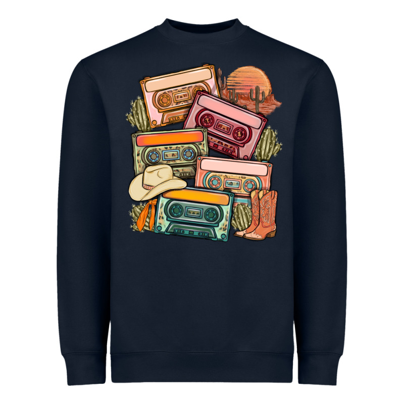 Customized Country Cassette Tapes Heavyweight Sweatshirt by MaliasSmallBusiness | Teevron