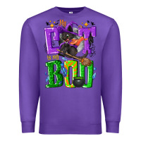 Purple My cat is my boo Halloween Premium Sweatshirt - NancyCooperArtShop