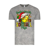 Cloud Rock Santa's Favorite Softball player Vintage Tee - NancyCooperArtShop