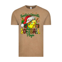 Vintage Coffee Santa's Favorite Softball player Vintage Tee - NancyCooperArtShop