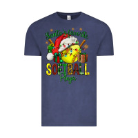Vintage Denim Santa's Favorite Softball player Vintage Tee - NancyCooperArtShop