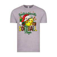 Vintage Zinc Santa's Favorite Softball player Vintage Tee - NancyCooperArtShop