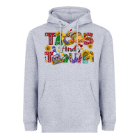 Heather Grey Tacos and tequila Heavyweight Hoodie - NancyCooperArtShop