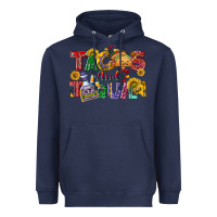 Navy Tacos and tequila Heavyweight Hoodie - NancyCooperArtShop