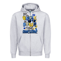 Heather Grey my uncle is down right awesome Zipper Hoodie - Artiststas