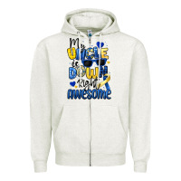 Oatmeal Heather my uncle is down right awesome Zipper Hoodie - Artiststas