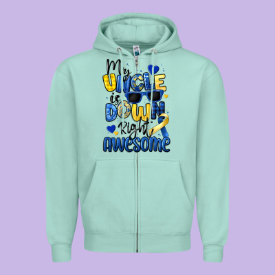 My Uncle Is Down Right Awesome Zipper Hoodie Designed By Artiststas