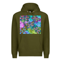 Army Green dragonflies Premium Hoodie - TumblerDesignByShophia