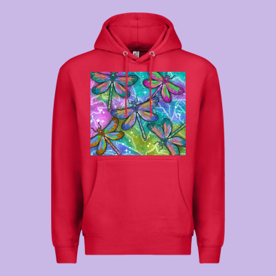 Dragonflies Premium Hoodie Designed By Tumblerdesignbyshophia