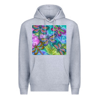 Heather Grey dragonflies Premium Hoodie - TumblerDesignByShophia