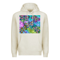 Oatmeal Heather dragonflies Premium Hoodie - TumblerDesignByShophia