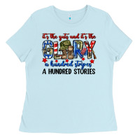 Baby Blue It's the guts and it's the glory a hundred stripes Ladies Tee - Neo Western