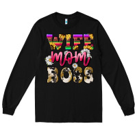 Black wife mom boss daisy Long Sleeve Tee - NancyCooperArtShop