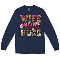 Navy wife mom boss daisy Long Sleeve Tee - NancyCooperArtShop