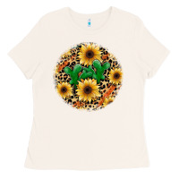 Bone leopard cactus sunflower Ladies Tee - JahusDesignShop