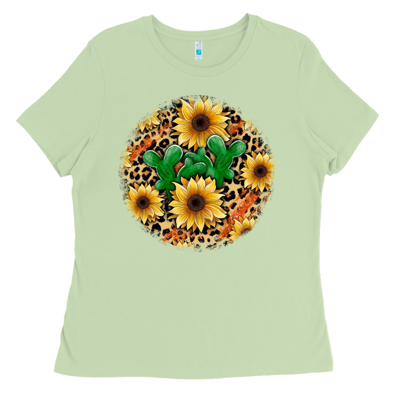 Leopard Cactus Sunflower Ladies Tee by JahusDesignShop | Teevron