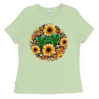 Matcha leopard cactus sunflower Ladies Tee - JahusDesignShop