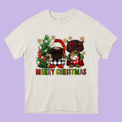 Merry Christmas Buffalo Afro Gnomies Heavy Core Tee Designed By Fadigitalartstudio