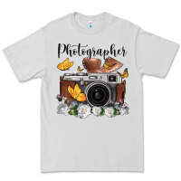 Photographer Floral Butterfly Film Roll Vintage Camera Premium Tee | Teevron