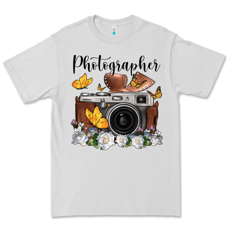Photographer Floral Butterfly Film Roll Vintage Camera Premium Tee by FaDigitalArtStudio | Teevron