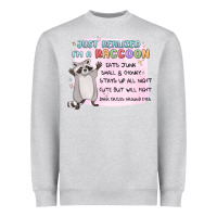 Heather Grey just realized im a raccoon Heavyweight Sweatshirt - MaliasSmallBusiness