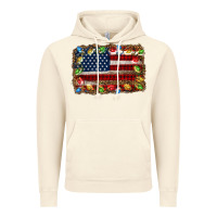 Vintage Artic christmas american flag background Vintage Hoodie - Jasminsmagicworld