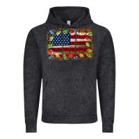 Vintage Black christmas american flag background Vintage Hoodie - Jasminsmagicworld